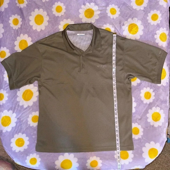 Columbia Men's PFG Omni-Shade Polo Shirt Vented Olive Green Sz L - Picture 5 of 6